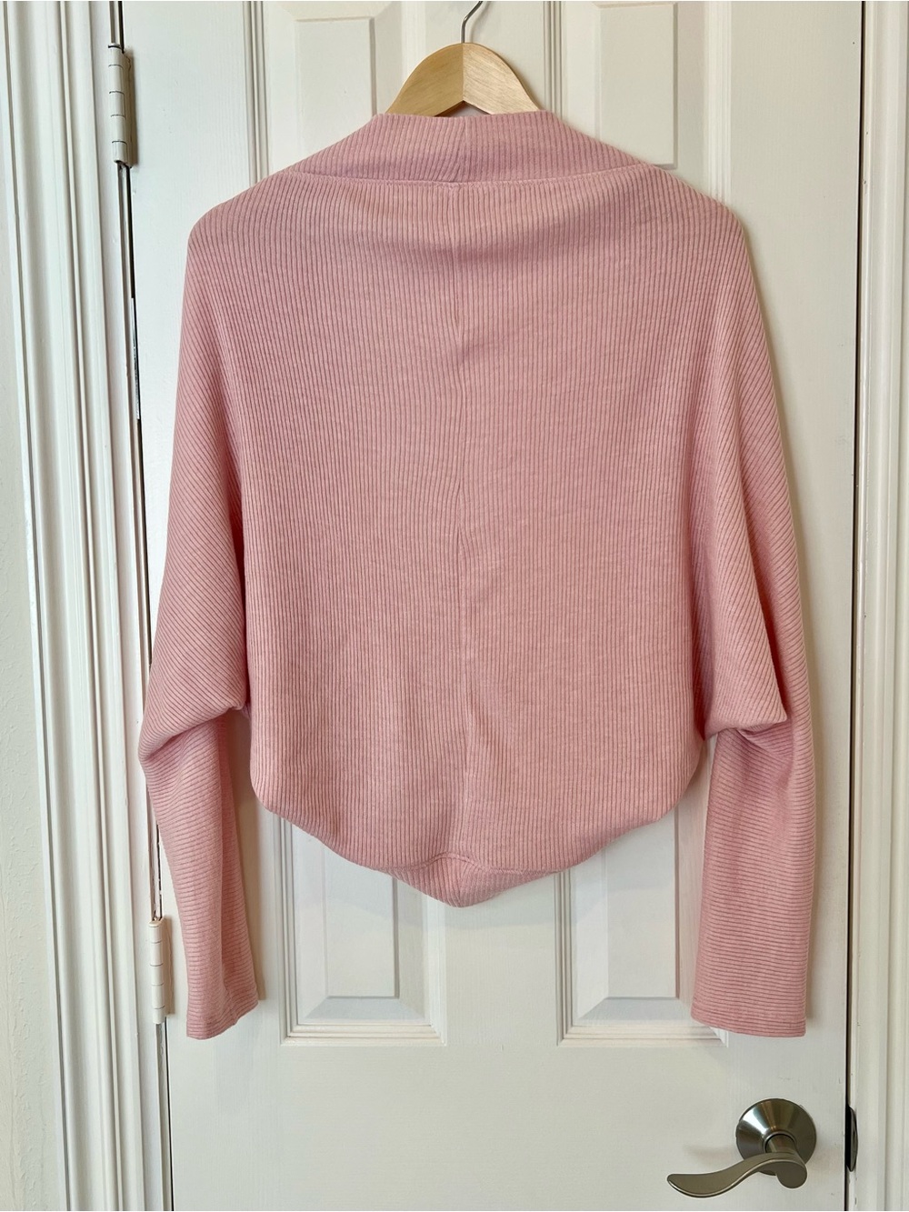 OGL Dusty Pink Open-Front Ribbed Cardigan - Picture 2 of 7